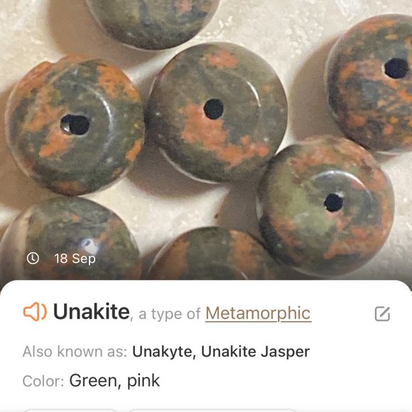 Unakite Stone Silver Cat on the Moon Necklace, Genuine Gemstone Beaded Necklace - Picture 8 of 9